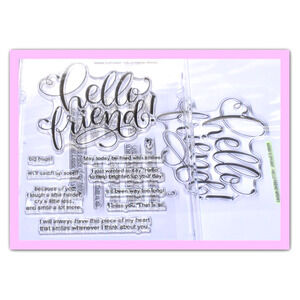 Mama Elephant Hello Friend Wishes Clear Photopolymer Stamp Set Scrapbooking